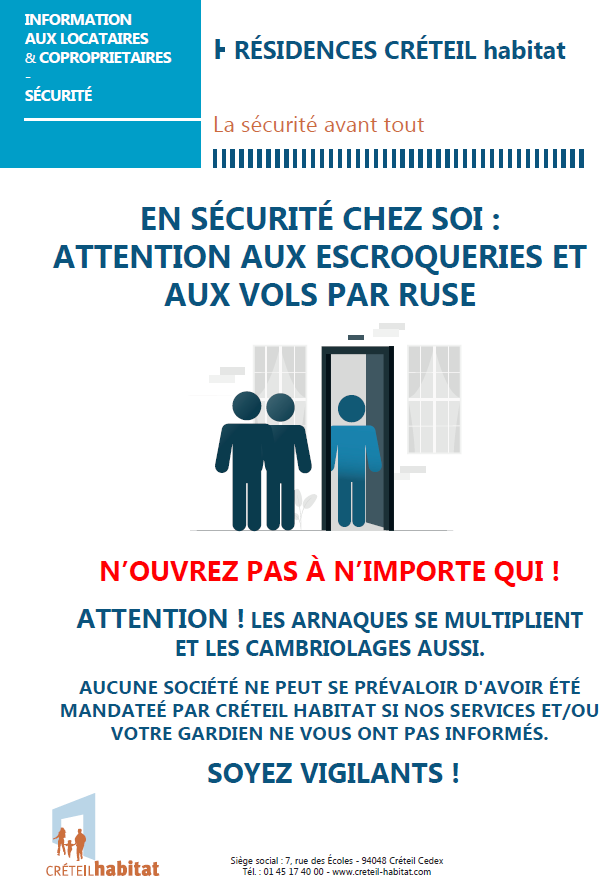 Creteil Habitat - En sécurité chez soi - Capture decran 2024 03 04 171302 affiche securite